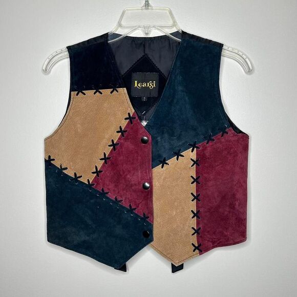 American-vintage Women's Brown and Red Gilet - Picture 6 of 6